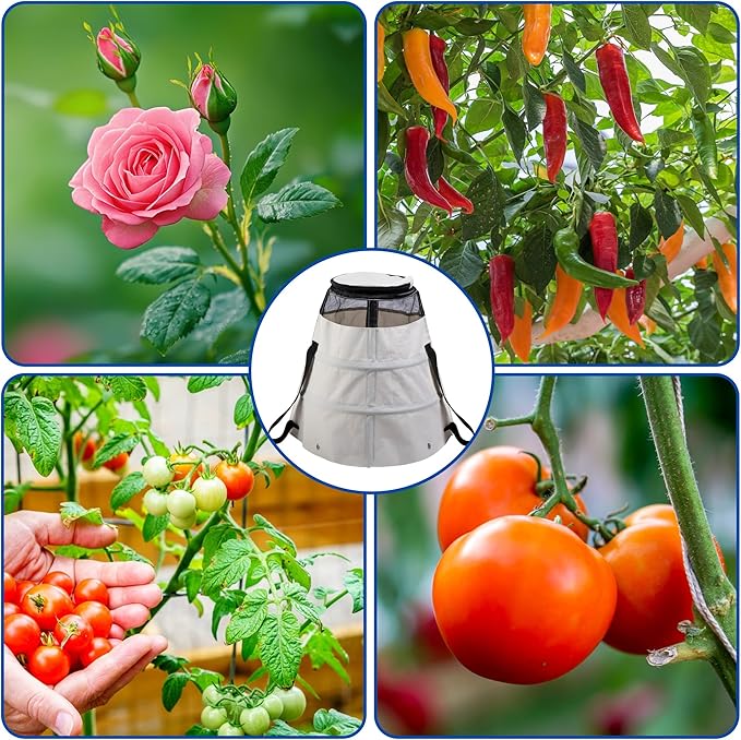 Winter Rose Protective Cover, 600D Winter Rose Cones Protection with Stakes, Reusable Freeze Protection Roses Collar for Protecting Outdoor Plants from Wind Frost Animal Eating