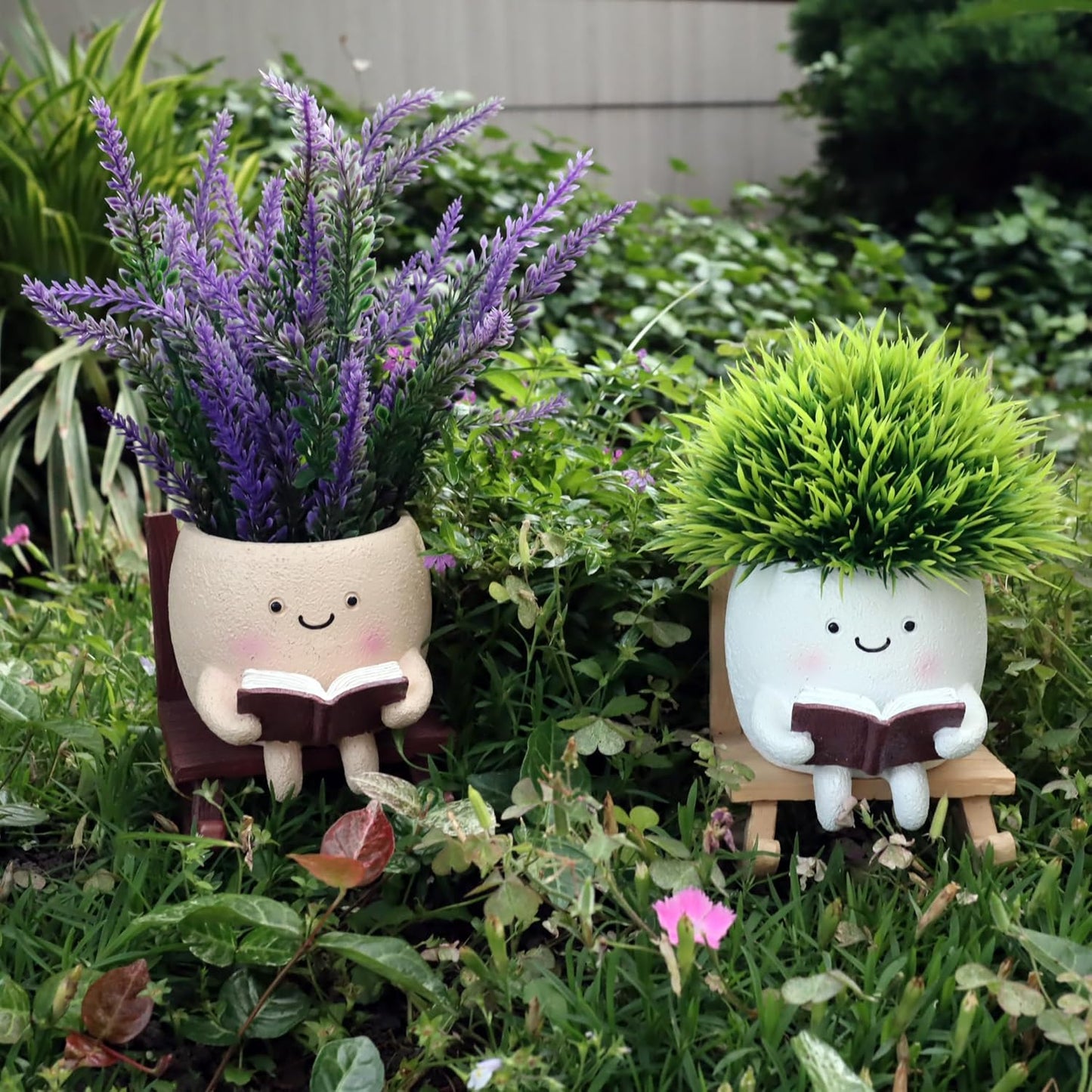 Funny Head Planters Face Pots, Adorable Human Face Flower Planter for Indoor Outdoor Plants, Unique Plant Holder Succulent Cactus Pots