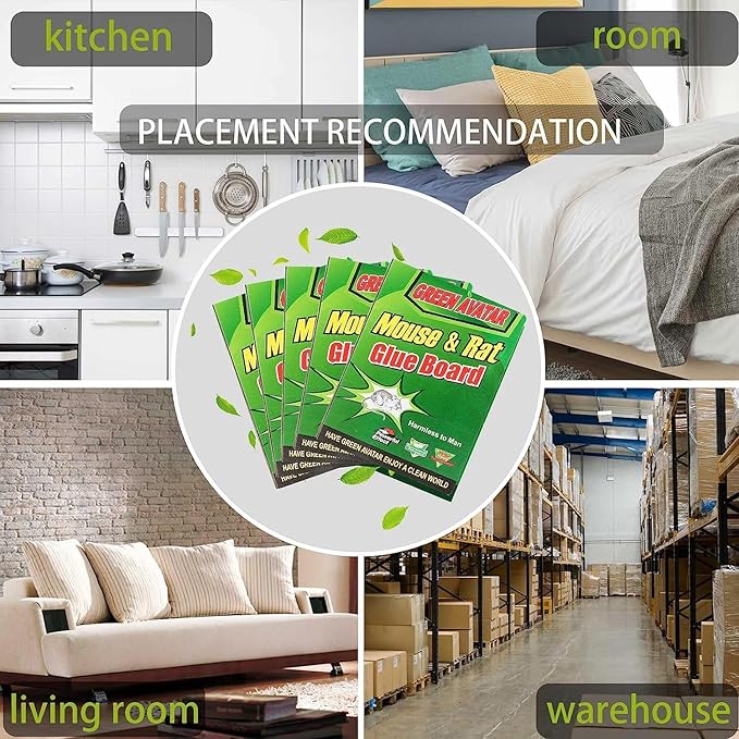 Ezoon 12 Pack Large Mouse Glue Traps with Enhanced Stickiness, Rat Snake Sticky Pad Board for House Indoor Outdoor, Easy to Set, Extra Large (8.3" x 12")