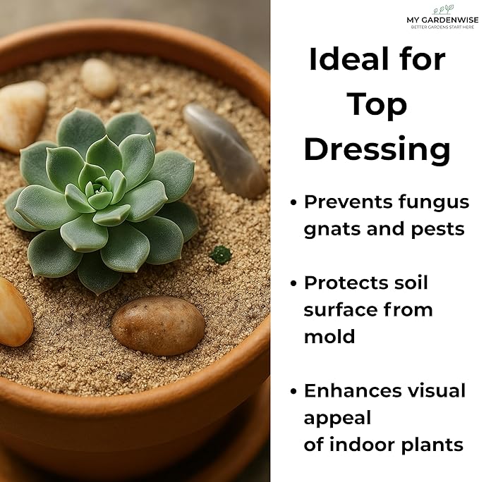 Fine Sand for Plants – Horticultural Sand for Succulents, Cactus, Potting Mixes, Terrariums & Decorative Indoor Gardens, Made in USA (5 quarts - 14 lbs)