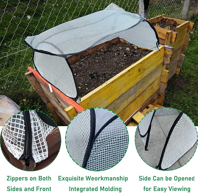 Garden Rows Plants Cover Pop Up Freeze Protection Greenhouse Accelerator Cover 45" x 21.6" x 16" Portable Mini Grow Plant Cover for Protecting Vegetables Fruits Plant Raised Garden Beds Vegetable Rows