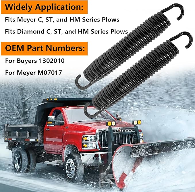 Snow Plow Trip Springs Replacement for Western C, ST Diamond Meyer BOSS Fisher Blizzard Plow Blade OEM Replaces 1302010 M07017-2 Packs