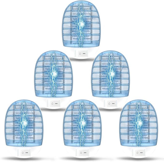 Indoor Bug Zappers, Fly Traps for Indoors, Insect Traps for Home Mosquito Killer for Kids & Pets, Home, Kitchen, Bedroom, Baby Room, Office (6 Packs)