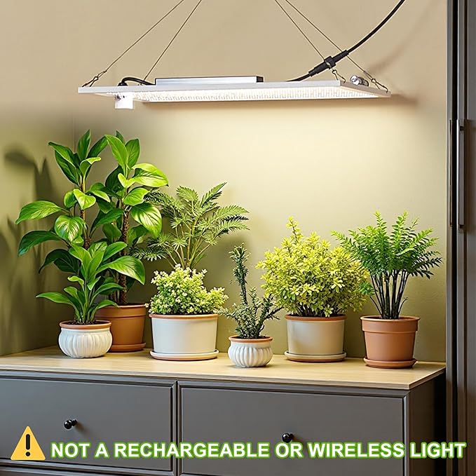 yadoker Ceiling Grow Light for Indoor Plants, 540 LEDs Full Spectrum Halo Plant Light, Safe Voltage Growing Lamp with 4/8/12H Auto Timer, 10 Level Dimmable, Grow Lamp for Tall Large Indoor Plants