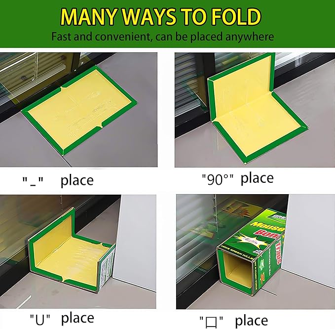 Ezoon 24 Pack Large Mouse Glue Traps with Enhanced Stickiness, Sticky Rat Snake Mouse Traps Pad Board for House Indoor Outdoor, Easy to Set, Extra Large (8.3" x 12")