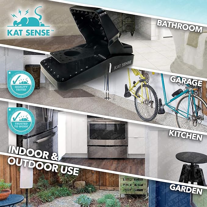 Pest Control Rat Traps, Professional Multi Captsure Set of 6 Large Snap Trap, Solutions for Indoor Outdoor AntiRodent Protection, Reusable Master Trapping Device for Rodents and Chipmunk