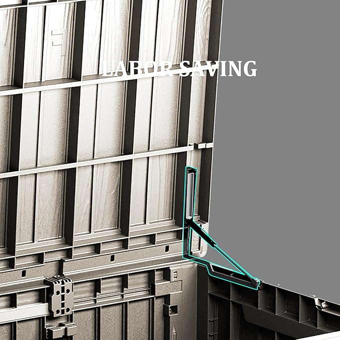 100 Gallon Double-Wall Resin Deck Box - Lockable Waterproof Outdoor Storage Box, 1000lbs Capacity & Doubles as Seating for Patio Furniture - Garden Tools, Pool Accessories (Brown)