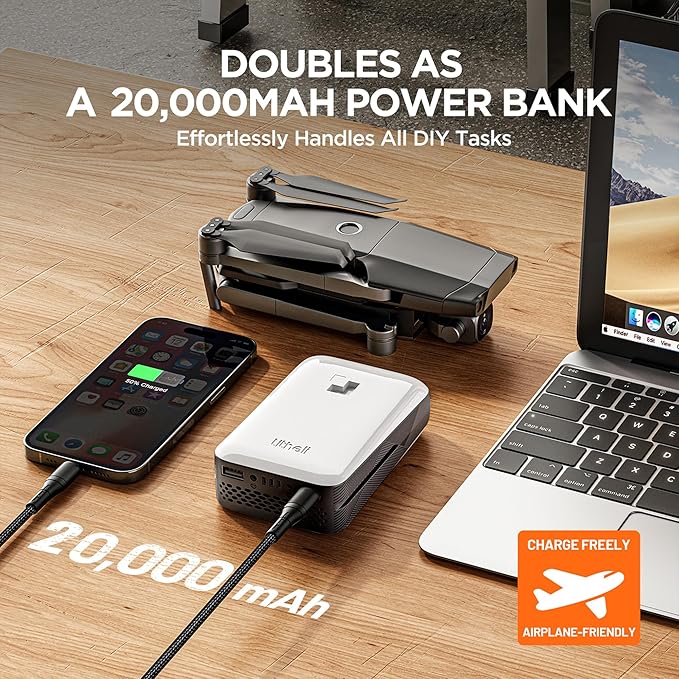 Litheli 16 Inch Lawn Mower 2 x 20V Brushless Electric Mowers for Garden Yards, Lightweight Cordless Lawnmower with 6-Position Height Adjustment, 2 x 4.0Ah Battery Include