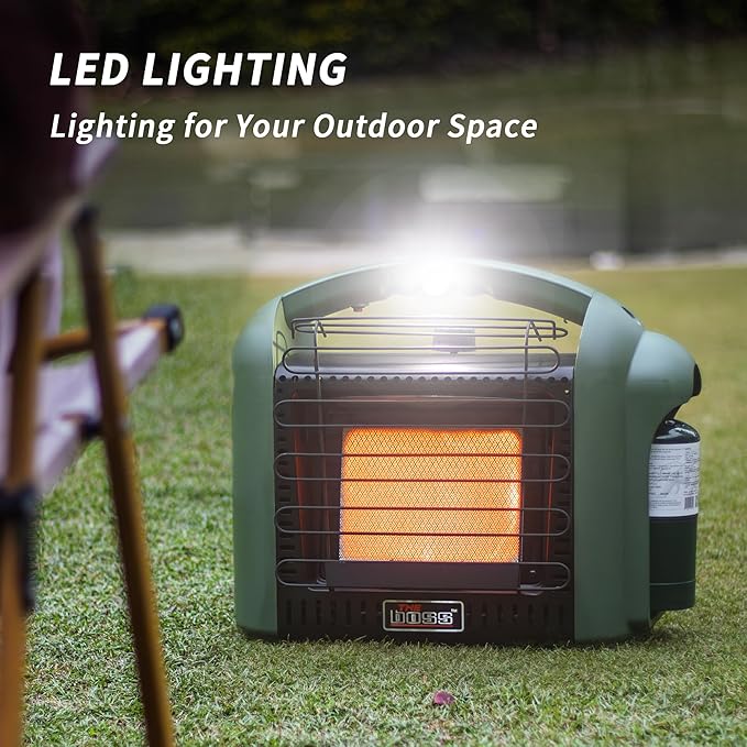 THE BOSS 12,000 BTU Propane Heater Indoor Outdoor Portable Heater Camping Propane Space Heater Outdoor