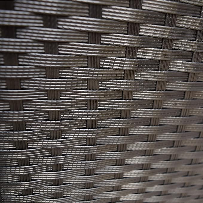 113 Gallon Outdoor Storage Box, Patio Rattan Deck Box, Wicker Storage Bench for Indoor, Outdoor, Pool, Balcony, Yard, Garden, Black