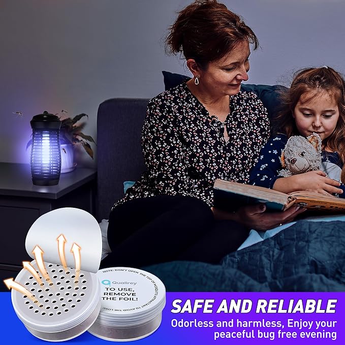 Qualirey 8 Pack Mosquito Attractant Refill for Bug Zappers, 60-Day Lasting Lure for Mosquito Traps, High Catch Rate Fly Insect Bait, Compatible with DynaTrap and Most Indoor/Outdoor Traps