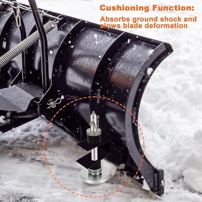 RGQSUN 2PCS Snow Plow Skid Shoes Snowplow Compatible with ATV UTV Moose (5/8" Shaft Size),Replacement Tractor Snow Plow Blade