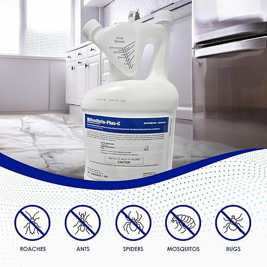 Insecticide (1 Gal) - Roach Killer Indoor Infestation, Termite Treatment, Ant Control & Wasp Spray - Home Defense Pest Control, Residential, Commercial, and Industrial Use