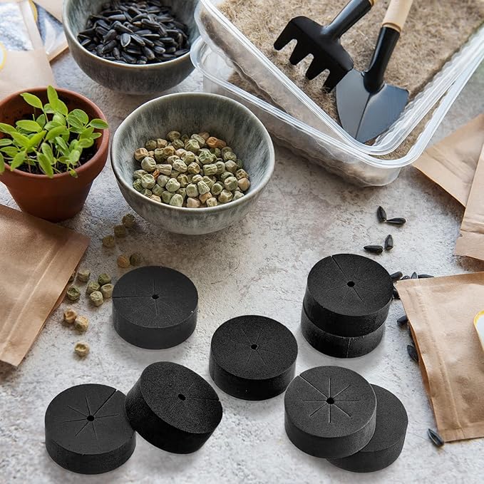 Lallisa 240 Pcs Clone Collars 2 Inch Foam Inserts for Hydroponic Cloning Machines Fits 2" Net Pots Reusable Collars for Hydroponics Plant Germination in DIY Cloner and Clone Machines (Black)