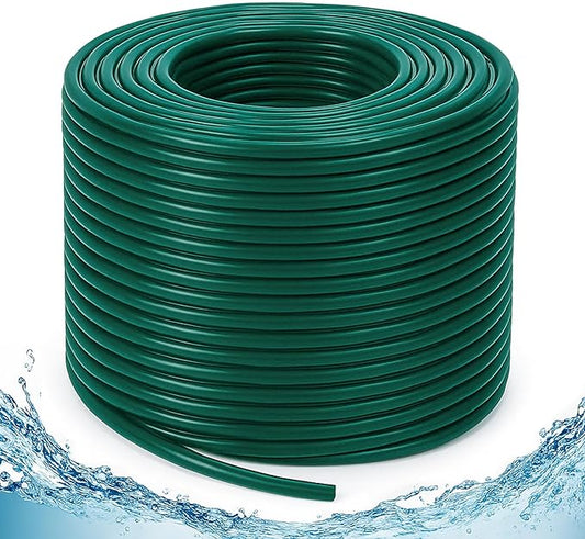 Bonviee 400ft 1/4 inch Drip Irrigation Tubing, Drip Irrigation Hose, Garden Watering Tube Line for Garden Watering System-Green