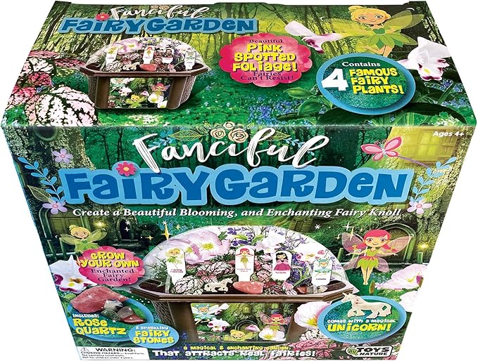 Toys by Nature Fanciful Fairy Biosphere Terrarium Starter Kit, Complete Supplies Included to Create Your Own Enchanting Garden and Indoor Plants! (Fanciful Fairy Garden)