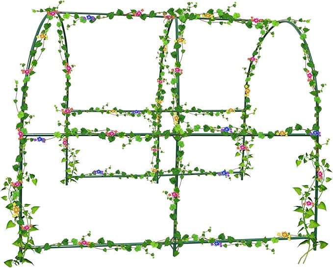 Strong Camel Greenhouse Replacement Frame for Larger Hot Garden House , Support Arch Frame Climbing Plants/Flowers/Vegetables (6.5'x 7' x 7.2')