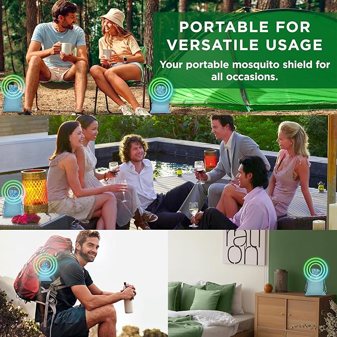 Mosquito Repellent Outdoor Patio & Yard: Natural Citronella & Peppermint Oil Pouches – Safe for Kids & Pets – Essential Oils Formula – Mosquitoes Repeller – Camping & Backyard (10 Pouch)