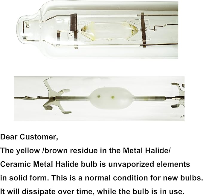 6000K 1000W Double Ended Metal Halide Grow Light Bulb,High PAR Enhanced Blue and Violet Spectrum for Horticulture Hydroponic and Indoor Plants, Grow Bulb,CCT 6000K,95,000 Lumens,HID Lamp