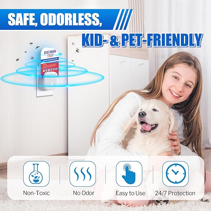 Qualirey 25 Pack Flying Insect Trap Refill Compatible with VEYOFLY Fly Trap VF01, Glue Board Bug Catcher, Replacement Sticky Glue Cards for Insect Bug Mosquito Gnat Fruit Fly Traps Indoors (Enhance)