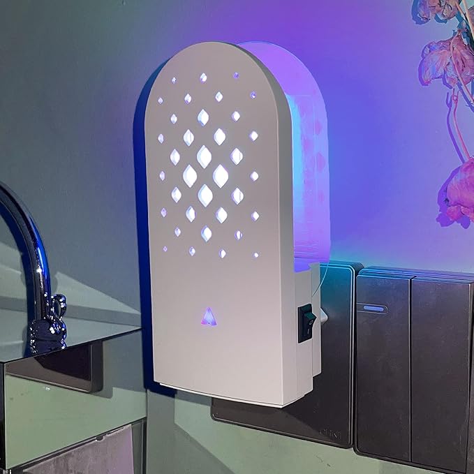 Lulu Home Flying Insect Trap Indoor, 365nm Plug-in Bug Light Catcher with 5 Reversible Sticky Pads for Mosquitos, Moths, Fruit Flies, Gnats - Fly Insect Trap for Home & Office