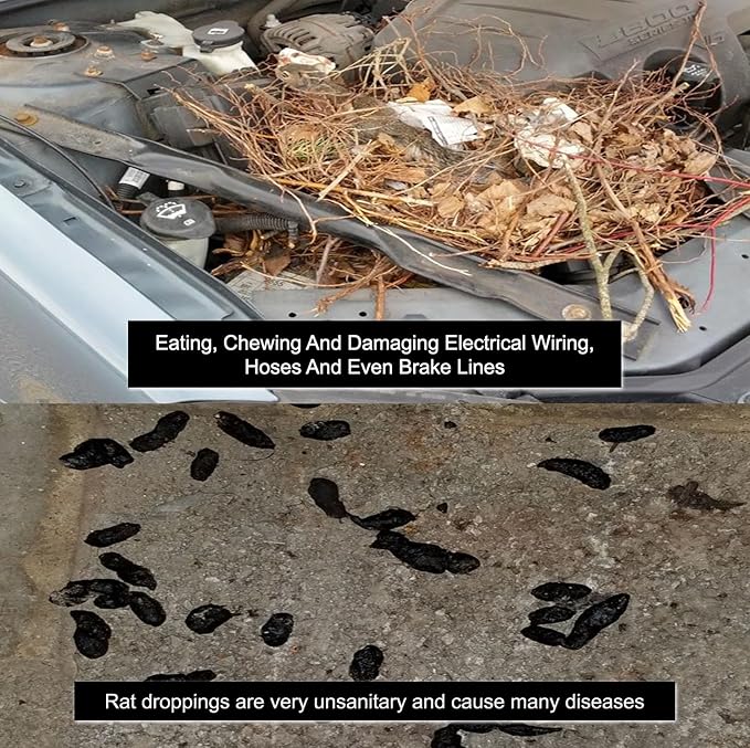 Mice/Mouse, Rat, Squirrel & Rodent Wire, Engine & Vehicle Protection Spray Prevents Chewing & Nesting for Cars, Trucks, RV’s, ATV’s. Great for Winter Protection. Ready to Use (128 Oz Gallon)