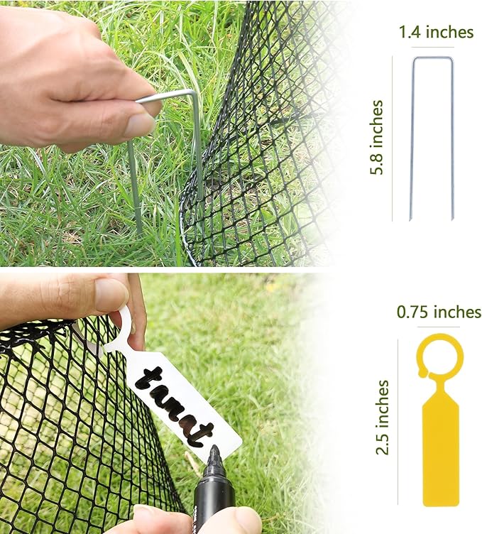 20Pcs Chicken Wire Cloche Plant Covers, 9.2×9.2 Inches Plant Protectors from Animals, Metal Garden Plant Cages for Outdoor Plants, Keep Rabbits, Squirrels, Birds Out