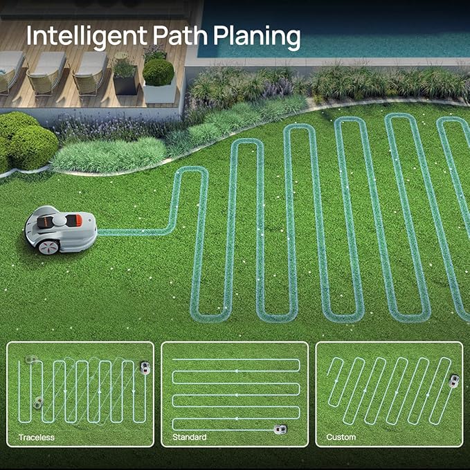 SUNSEEKER X7 Wireless Robot Lawn Mower 0.75 Acre/ 32,000Sq. Ft, with Smart APP Control, Vision AI System & RTK, Path Planning, Adaptive Floating Cut Height up to 4", for Medium to Large Yards