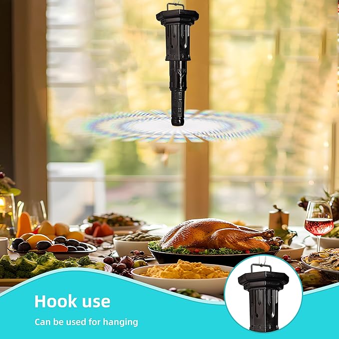 4pack Food Fan for Indoor Meals,Portable Fan for Restaurant,Party,Picnic,Outdoor Dinner(Black)