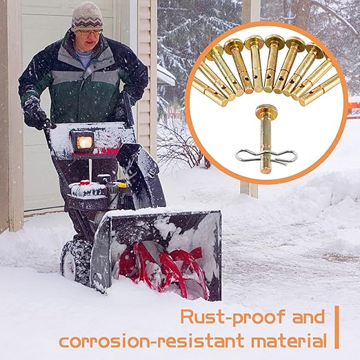 Biggun 20 Sets of Shear Pins & Cotter Pins for Snowblower - 738-04124 and 714-04040 Replacement Shear Pin Kits Compatible with MTD Craftsman Cub Cadet Troy Bilt Snowblowers