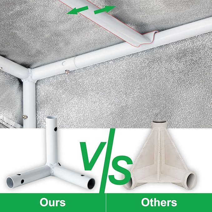 Outvita 32" x 32" x 63" Grow Tent, High Reflective Mylar Hydroponic Plant Growing Room with Removable Floor Tray & Observation Window for Indoor Plant Flower Herb