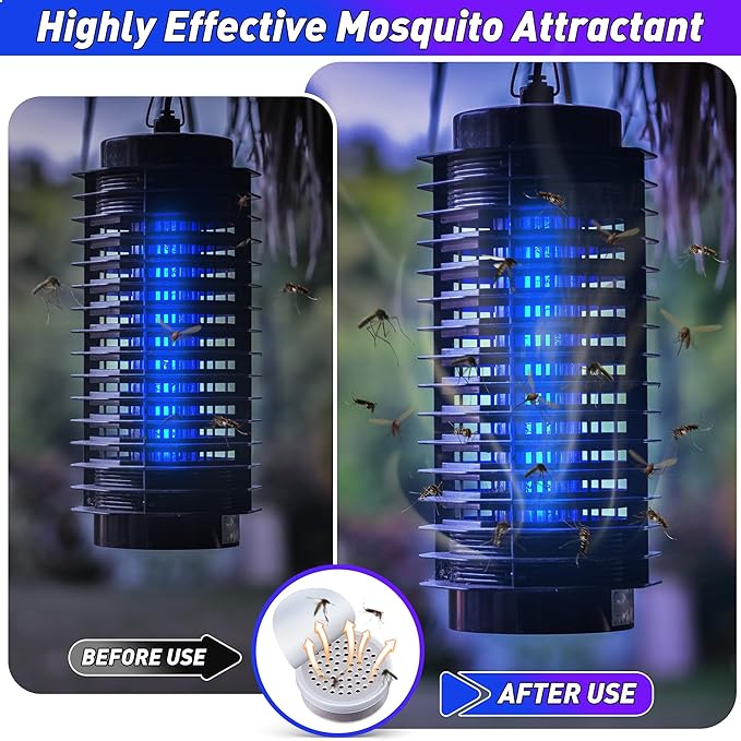 Qualirey 8 Pack Mosquito Attractant Refill for Bug Zappers, 60-Day Lasting Lure for Mosquito Traps, High Catch Rate Fly Insect Bait, Compatible with DynaTrap and Most Indoor/Outdoor Traps