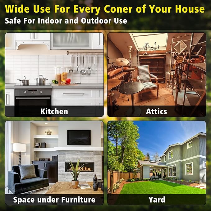 Anblak Mouse Station with Keys Grey 12 Pack, Key Required Mouse Stations, Mice Stations, Keeps Children and Pets Safe Indoor & Outdoor