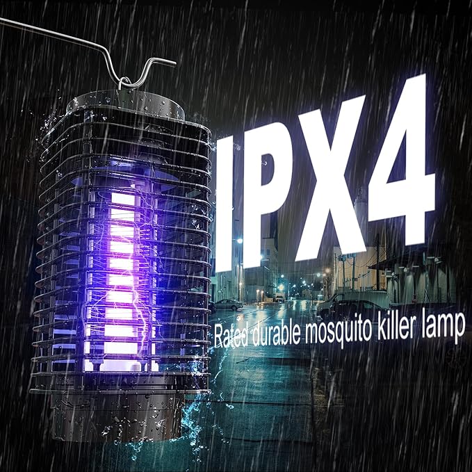 Bug Zapper, Electric Mosquito & Fly Zappers/Killer - Insect Attractant Trap Powerful Bug Zapper Light, Hangable Mosquito Lamp for Home, Indoor, Outdoor, Patio (Black)