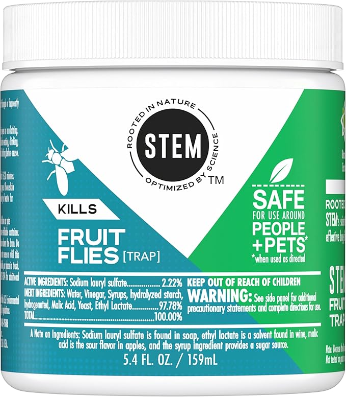 STEM Kills Fruit Fly Trap: Fruit Fly Catcher With Botanical Extracts; 5.4 fl oz (Pack Of 1)