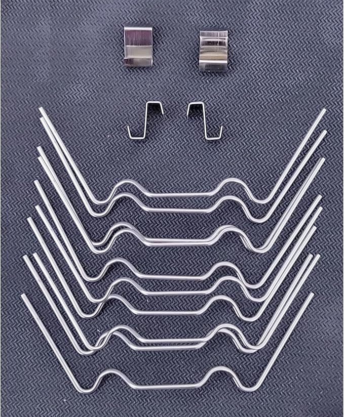100x Thick Stainless Steel "W" Wire "Z" Fixing Elite Greenhouse Repair Glazing Clips (50x W Glazing Clip and 50x Z Fixing Clip)