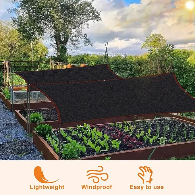 Storystore 40% Shade Cloth with Grommets, 6.5Ft x 20Ft Garden Mesh Shade Tarp Sun Shade Net for Greenhouse, Cover, Patio, Plant, Flower, Chicken, Coop