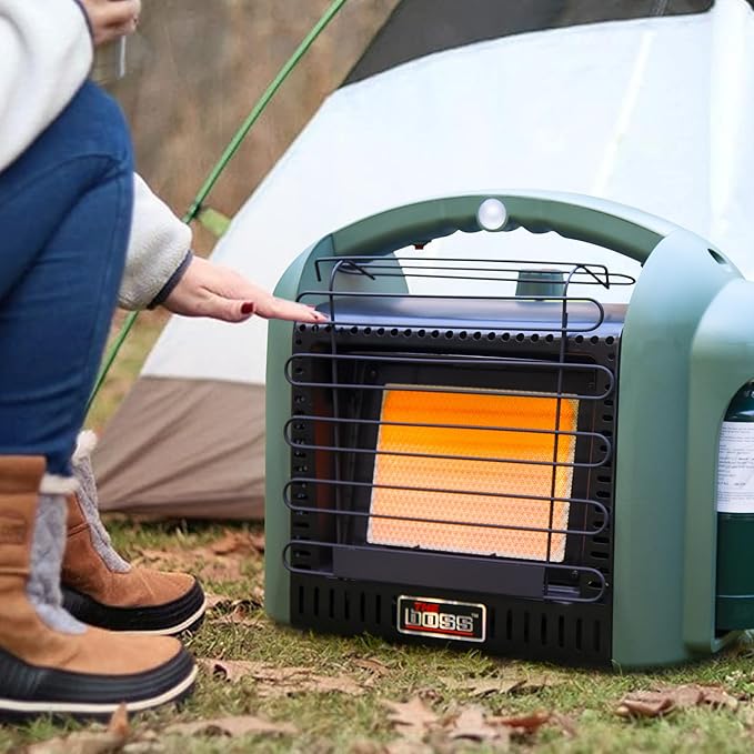THE BOSS 12,000 BTU Propane Heater Indoor Outdoor Portable Heater Camping Propane Space Heater Outdoor