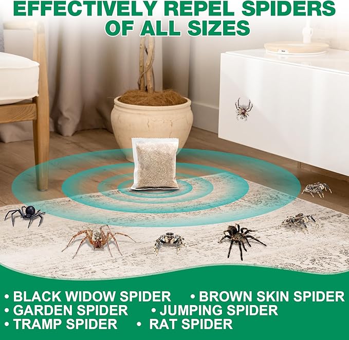 12 Pcs Peppermint Spider Repellent Indoor, Effective Spider Repellent for Indoor Outdoor, Spider Deterrent to Keep Spider, Rodent, Roaches Away from House Basement Garage Attic Human & Pet Safe