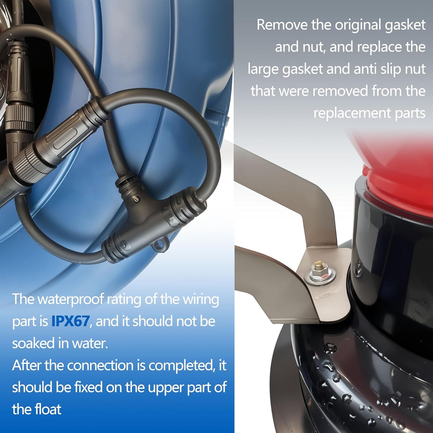 RGB LED Pond Fountain Aerator 750W with Color-Changing Light Show, 1HP 15000 GPH Floating Aerating Pump, 100ft Power Cord, Wireless and Time Control, Perfect for Ponds & Lakes (RGB)