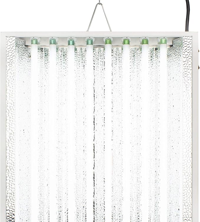 4Ft X 19in 8 Lamps 400W T5 Fluorescent Grow Lights with 40000 Lumens and 6500K Sun Light, Great for VegGrow Stages of Indoor Garden. Fast Growing!
