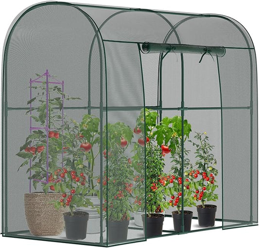 Crop Cages for Garden Plant, 6.6x3.3x6 Ft Plant Protection Tent with Zippered Door, Raised Bed Cover, Garden Bed Cover with Frame, Wind-Resistant Plant Cages for Outdoor Plants Vegetable Flower
