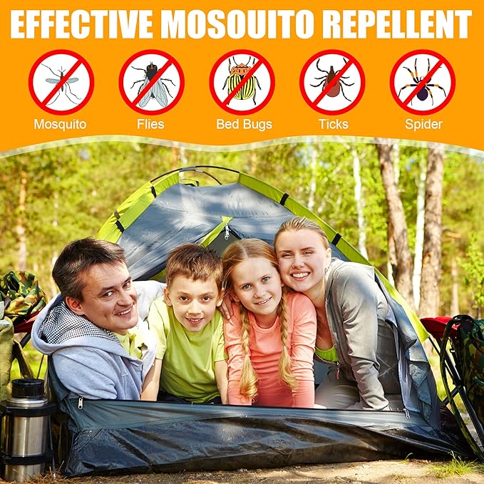 24 Pack Mosquito Repellent for Outdoor Patio, Natural Mosquito Deterrent for Yard Camping Travel, Powerful Fly Mosquito Control Repellant Indoor Outdoor Safe for Humans & Pets