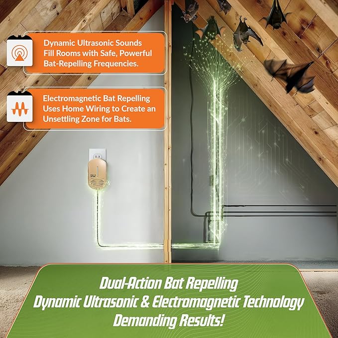 BEU-T Bat Expulsion Unit – Desert Tan Edition, Equipped with Dynamic Ultrasonic Bat Repellent Technology