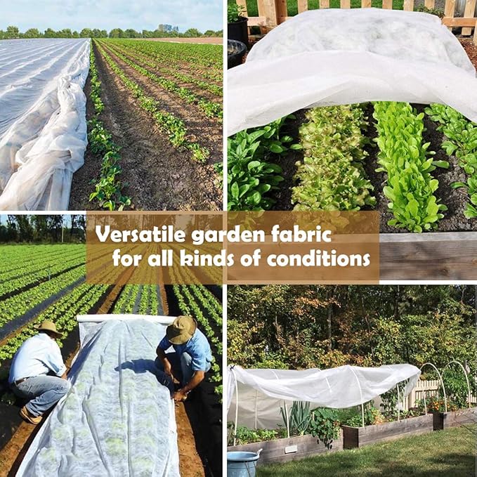 Plant Covers, 8Ft x 24Ft Reusable Floating Row Cover, 1oz Freeze Protection Plant Blankets for Cold Weather, Garden Winterize Cover for Winter Frost Protection, Thickened 1 oz Garden Quilt Cover