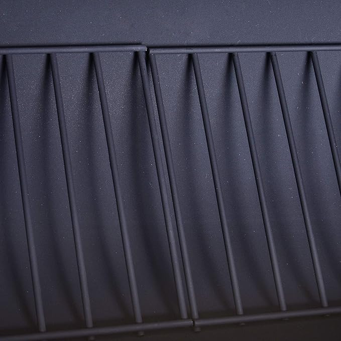 48" Steel Portable Backyard Charcoal BBQ Grill and Offset Smoker Combo with Wheels.