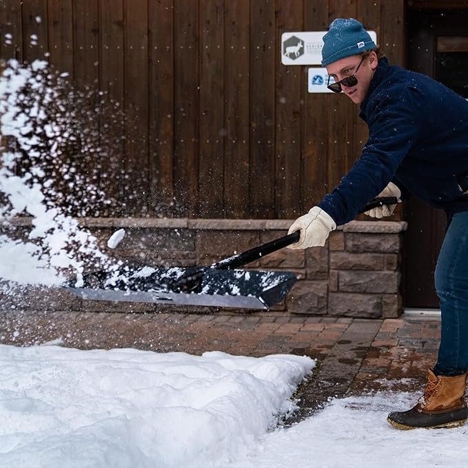 DMOS Stealth Shovel - Lightweight, Heavy-Duty Aluminum Sand & Snow Shovel with Extendable & Collapsible Handle for Camping, Overlanding, Survival, & Off-Road Use - Blackout - X-Wide