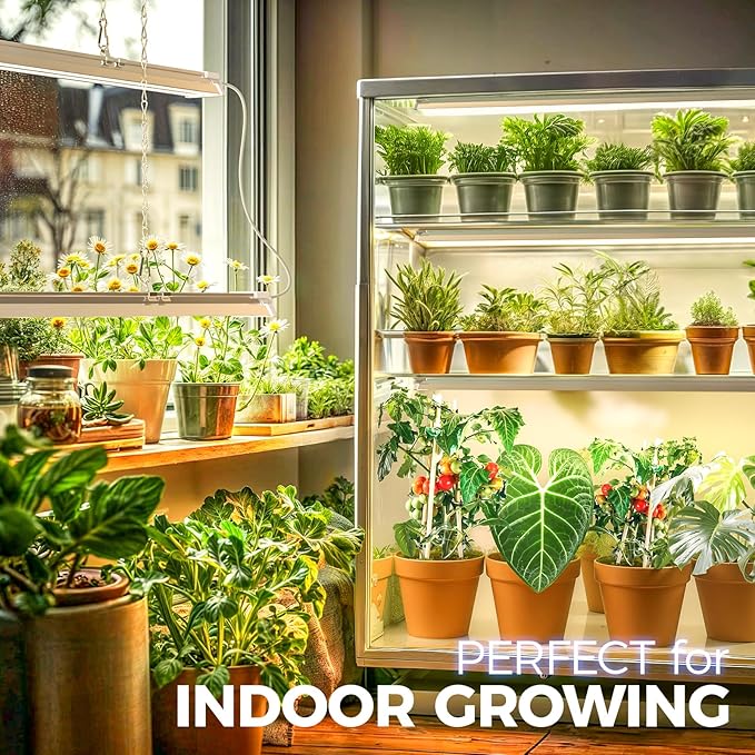 Barrina TX-S60 4FT Grow Light, 60W(420W Equivalent), Full Spectrum with 660nm Red LEDs, High PPFD, Linkable, Hanging Grow Lights with On/Off Switch for Indoor Plants, Greenhouse, Seeding, Veg, 1 Pack