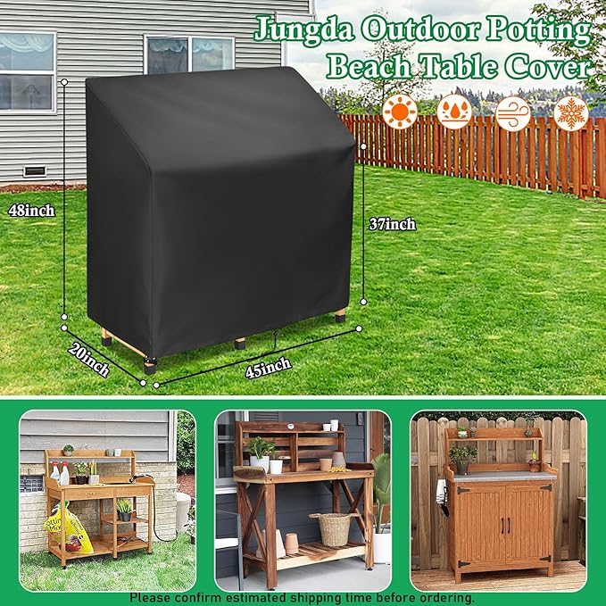 Outdoor Garden Potting Bench Table Cover, Universal Outdoor Potting Table Cover - 45 x 20 x 48 Inch