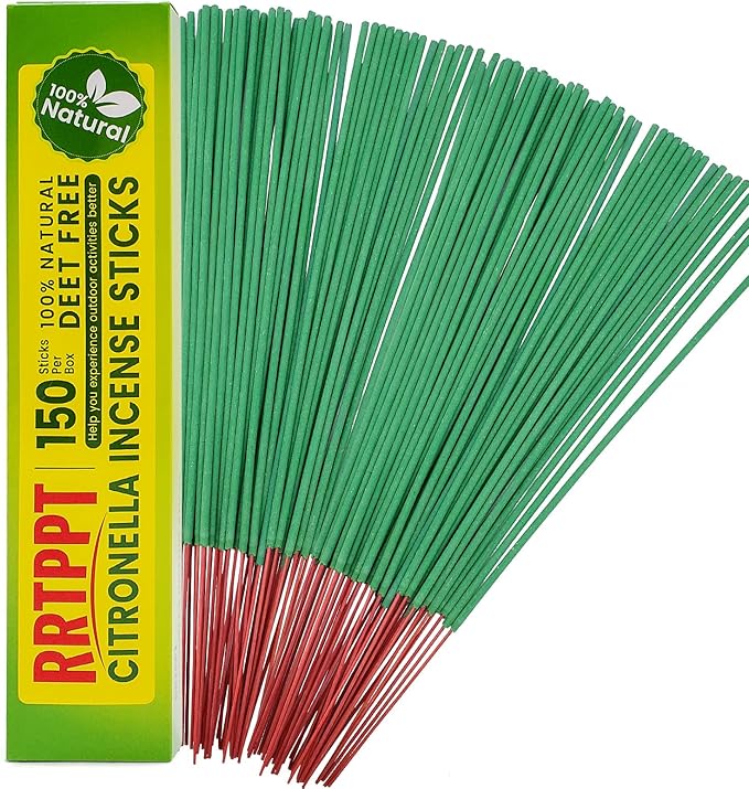 Citronella Incense Sticks with Natural Ingredients Citronella Oil Lemongrass Oil and Rosemary Oil Help You Better Enjoy Outdoor Life (150 Sticks)